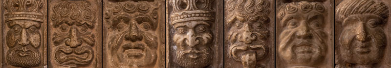Klasztor Hieronimitów – detale: kamienne głowy