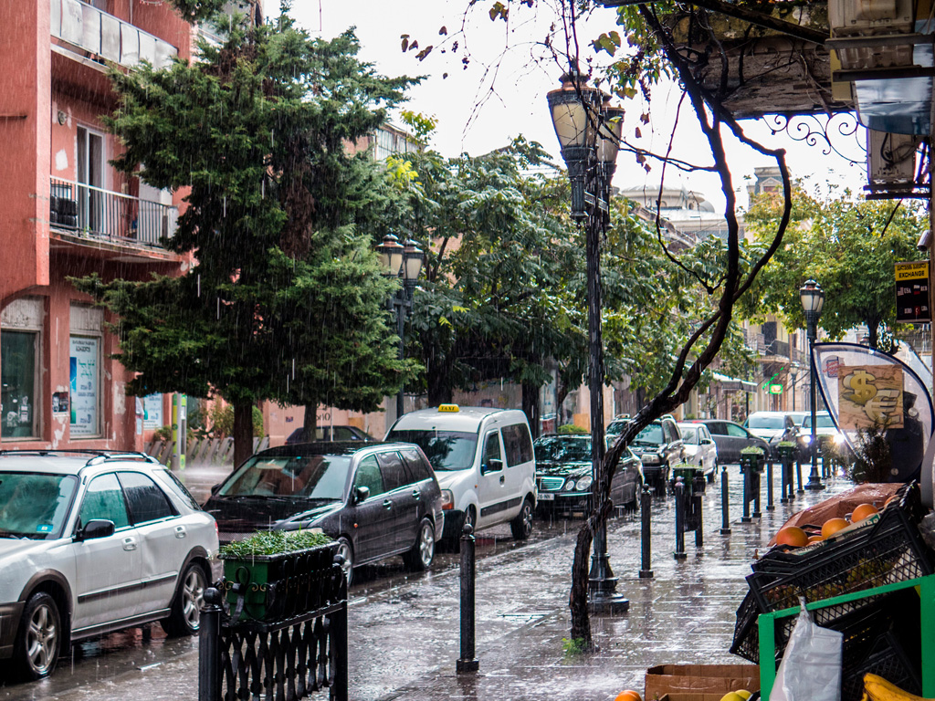 Batumi w deszczu